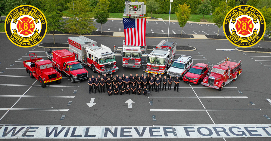 Huntingdon Valley Fire Company: Volunteers - Service, Honor, Courage since 1911.
